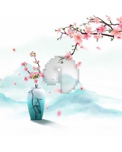 Flower Warm Day Spring Vase Computer Printed Photography Backdrop MSL-323