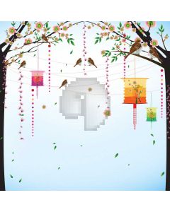 Spring Birds Kites Lines Computer Printed Photography Backdrop MSL-324
