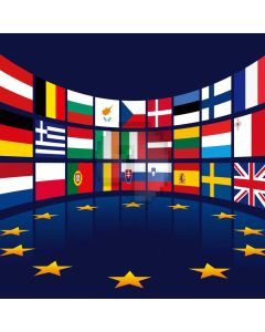 National Flags Yellow Stars Blue Ground Computer Printed Photography Backdrop MSL-345