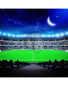 Sports Night Moon Audience Football Game Computer Printed Photography Backdrop MSL-399