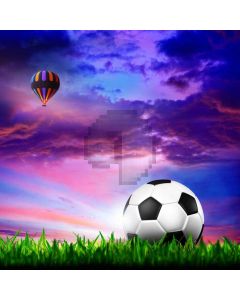 Sports Hot Air Balloon Sky Grass Computer Printed Photography Backdrop MSL-404