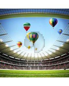 Sports Hot Air Balloon Sky Audience Computer Printed Photography Backdrop MSL-423