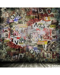Clutter Advertising Wall Computer Printed Photography Backdrop S-1058