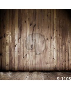 Wooden Wall And Floor Computer Printed Photography Backdrop S-1108