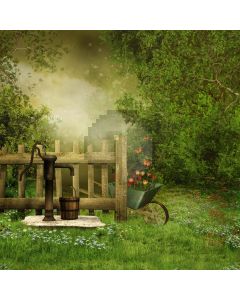 Quiet Garden Computer Printed Photography Backdrop S-1365