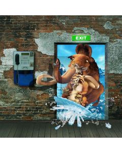 A Cute Mammoth  Computer Printed Photography Backdrop S-154