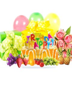 Birthday Cake Computer Printed Photography Backdrop S-1773