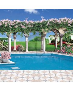 Elegant Swimmingpool Computer Printed Photography Backdrop S-1794