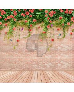Flowery Wall Computer Printed Photography Backdrop S-1860