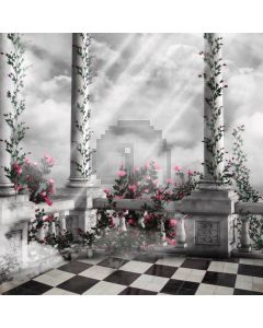 Flowery Balcony Computer Printed Photography Backdrop S-1866