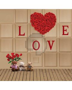 Love Wall Computer Printed Photography Backdrop S-1867