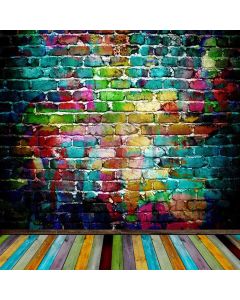Colorful Brick Computer Printed Photography Backdrop S-1897