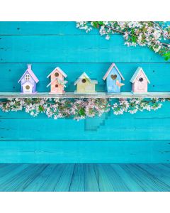 Cute Plank Wall Computer Printed Photography Backdrop S-2008