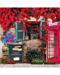 Telephone Booth Computer Printed Photography Backdrop S-208