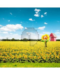 Sunflowers Swing  Computer Printed Photography Backdrop S-211