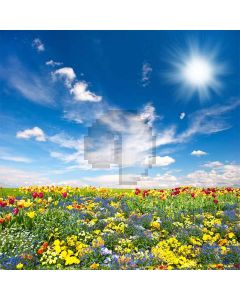 Ocean Of Flowers  Computer Printed Photography Backdrop S-277