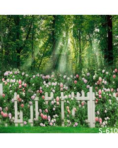 Spring Garden Computer Printed Photography Backdrop S-610