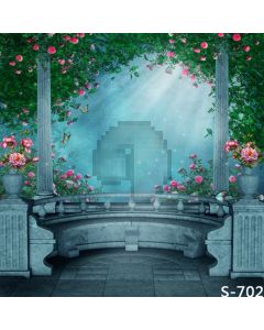 Flowery Corridor Computer Printed Photography Backdrop S-702