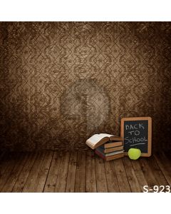 Books And Apple Computer Printed Photography Backdrop S-923