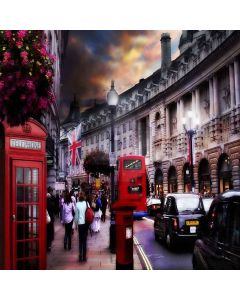 Crowded Street  Computer Printed Photography Backdrop XLX-046