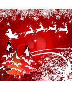 Red  Christmas  Computer Printed Photography Backdrop XLX-137