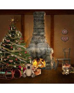Small Fireplace Computer Printed Photography Backdrop XLX-152