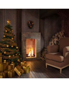 Small Fireplace Computer Printed Photography Backdrop XLX-154