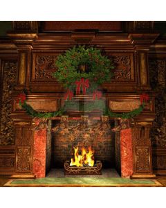 Symmetrical Fireplace Computer Printed Photography Backdrop XLX-177