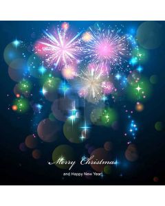 Colorful Fireworks Computer Printed Photography Backdrop XLX-217