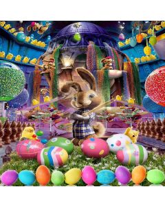 Funny Rabbit Computer Printed Photography Backdrop XLX-228