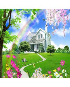 Beautiful Bungalow Computer Printed Photography Backdrop XLX-250