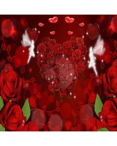 Rose Love Story  Computer Printed Photography Backdrop XLX-280