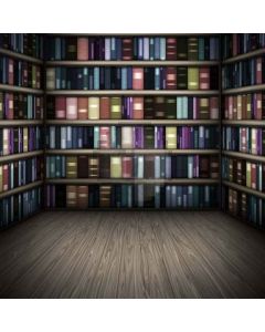 Neat Bookshelf Computer Printed Photography Backdrop XLX-357