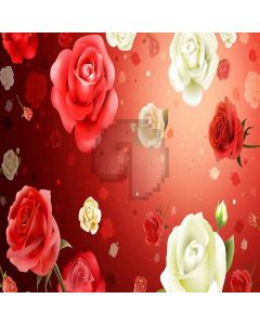 Romantic Flowers Computer Printed Photography Backdrop XLX-362