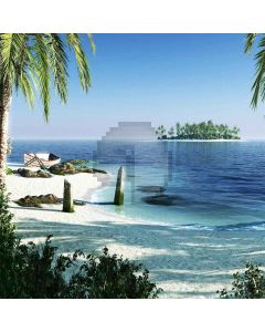Tropical Beach Computer Printed Photography Backdrop XLX-365
