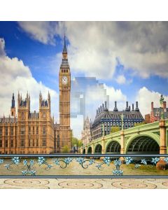 European Architecture Computer Printed Photography Backdrop XLX-374