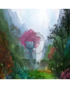 Misty Forest  Computer Printed Photography Backdrop XLX-378