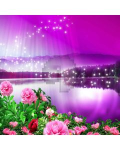 Beautiful Flowers Computer Printed Photography Backdrop XLX-407