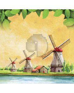 Beautiful Windmills Computer Printed Photography Backdrop XLX-420