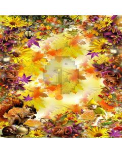 Autumn Leaves Computer Printed Photography Backdrop XLX-443