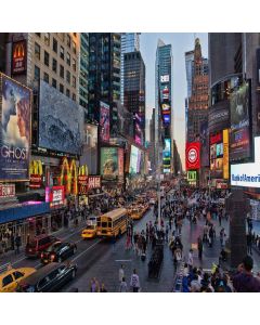 Busy City Streets Computer Printed Photography Backdrop XLX-497