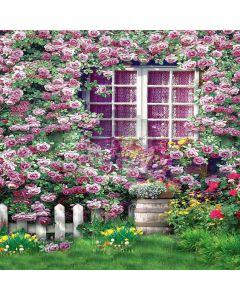 Romantic Flowers Computer Printed Photography Backdrop XLX-549