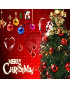 Christmas Balls Computer Printed Photography Backdrop XLX-586