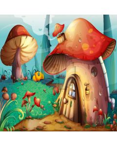 Mushroom House Computer Printed Photography Backdrop XLX-651