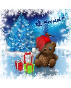Gift  Bear  Computer Printed Photography Backdrop XLX-671