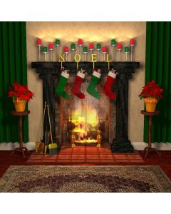 Peace Fireplace Digital Printed Photography Backdrop YHA-076