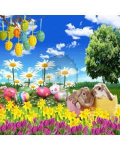 The Home Of Rabbit Digital Printed Photography Backdrop YHA-174