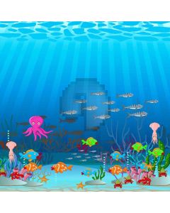 Lovely Undersea Digital Printed Photography Backdrop YHA-299