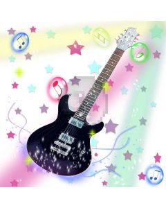 Beautiful Guitar Digital Printed Photography Backdrop YHA-392