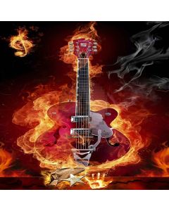 Hot Guitar Digital Printed Photography Backdrop YHA-399